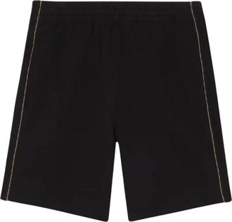 Burberry Check Piping Katoenen Shorts - Heren - Korte broeken - Zwart - Maat: S Katoen