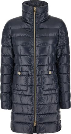 Herno Navy Blue Nylon Maria Down Jacket