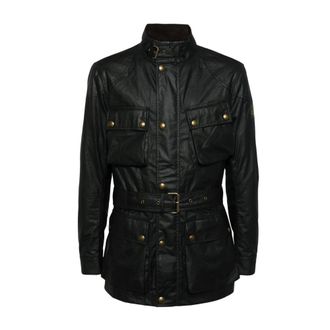 Belstaff Giacca Trialmaster Nero Cotone Cerato - - Jackets - Uomo - Nero - M