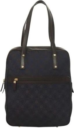 Ferragamo Pre-owned Tote Bags, female, Blue, Size: ONE SIZE Pre-owned Canvas Tote Bag