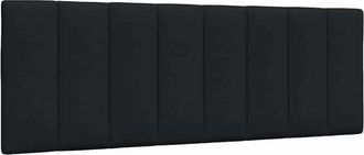 vidaXL Cabecero De Cama Acolchado Tela Negro 140 Cm Vidaxl