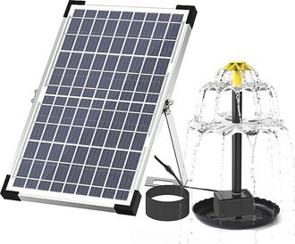 OEM Bomba Solar De 10 Vatios Para Fuentes Con 9 Boquillas, Ideal Para Bebederos Para P&aacute;jaros, Estanques De Jard&iacute;n, Piscinas, Acuarios Y Otras &Aacute;reas Al Air