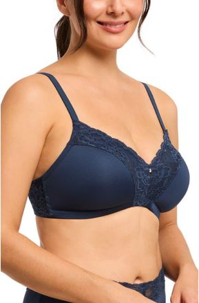 Montelle Intimates Dream Wireless T-Shirt Bra in Cambridge Blue at Nordstrom, Size 42C
