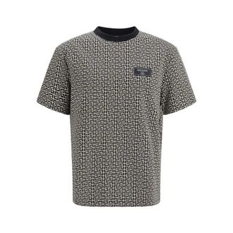 Balmain T-Shirts, male, Multicolor, Size: XL Cotton Graphic T-Shirt