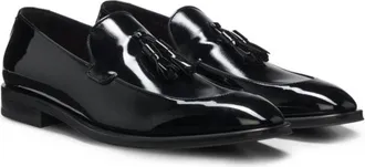 BOSS Tassel loafers in patent faux leather