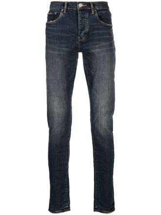 Purple P001 low-rise slim-leg jeans - Blue