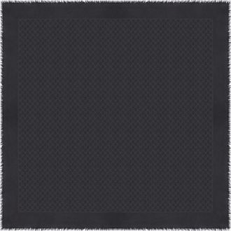 Gucci Womens Wool And Silk Gg Lam&eacute; Shawl Black Scarf Scarfs