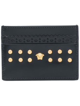 Versace studded cardholder - men - Calf Leather - One Size - Black