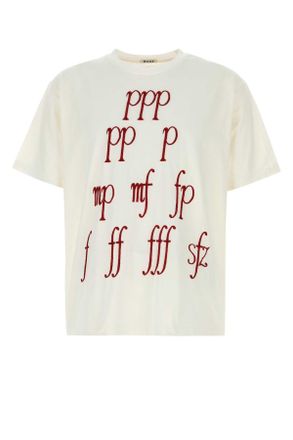 Bode White Cotton Oversize Composer T Shirt