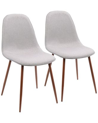 LumiSource Set Of 2 Pebble Dining Chairs