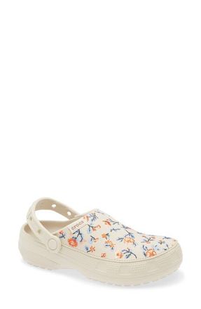 Crocs Gender Inclusive Classic Crafted Floral Clog in Frappe at Nordstrom, Size 10 Womens