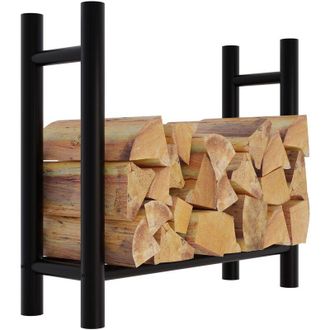 Clp Clp - Le&ntilde;ero Medya De Metal Negro Redonda 30x80x80 Cm