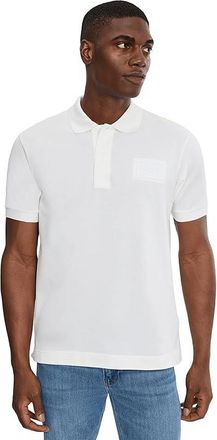 Lacoste Classic Fit Embossed Branding Polo Shirt Mens Clothing White : 5 (LG), Cotton
