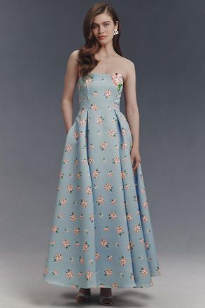 LEO LIN Nora Bustier Maxi Dress