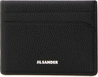Jil Sander Mens Curve Card Case Black Calf Cases