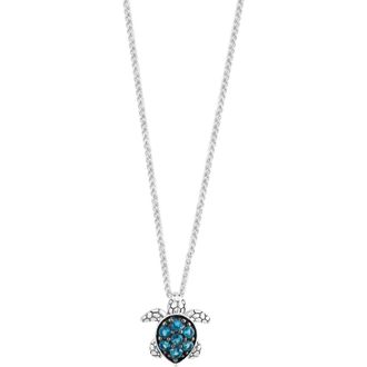 Effy Sterling Silver London Blue Topaz Turtle Pendant Necklace at Nordstrom Rack