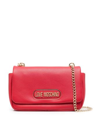 Love Moschino Schoudertas met logo - Rood