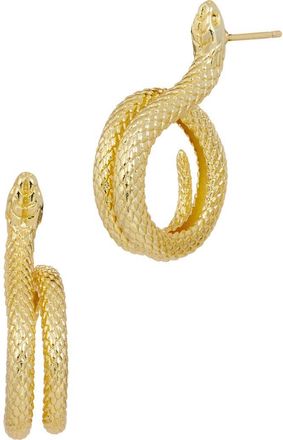 Savvy Cie Jewels Snake Stud Earrings in Yellow Gold at Nordstrom Rack