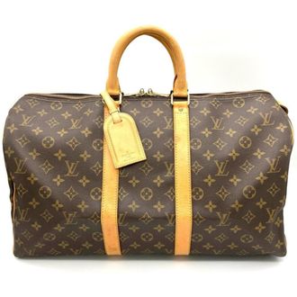 Louis Vuitton Brown Monogram Canvas Boston Bag (Pre-Owned)