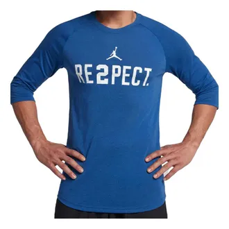 Nike Jordan Air Jordan Respect 3/4 Sleeve T-Shirt Blue 921528-493