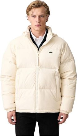 Lacoste Piumino Impermeabile con Cappuccio - - Jackets - Uomo - Beige - XL