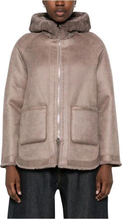 Betta Corradi Mink Jas - Dames - Jassen - Grijs - L - Polyester - Jassen