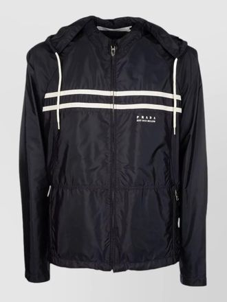 Prada hooded jacket lightweight design long sleeves