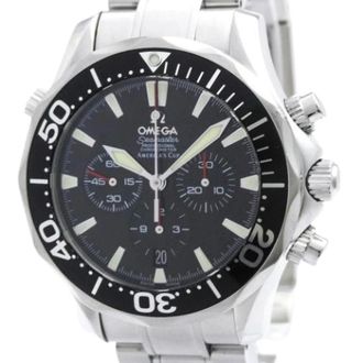 Omega Pre-owned Seamaster 2594.50 Polshorloge - Heren - Pre-owned - Zwart - Maat: ONE Size