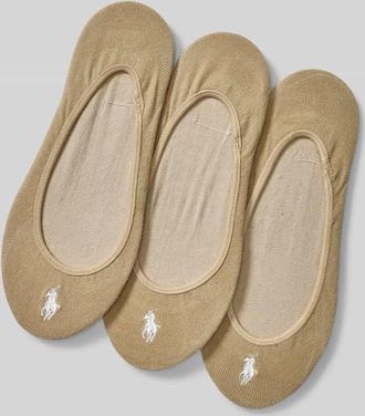 Polo Ralph Lauren Sneaker-Socken aus Baumwoll-Mix im 3er-Pack in Beige, Gr&ouml;&szlig;e 36-41