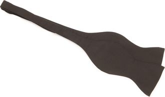 Oliver Brown Silk Barathea Bow Tie, Self Tie Black