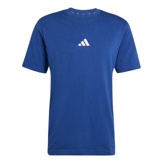 adidas Essentials 3-Stripes Single Jersey Tee Dark Blue White JE6399