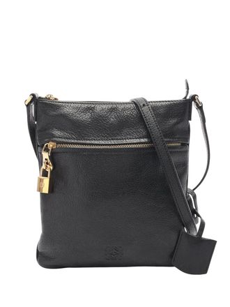 Loewe 2010-2025 Anagram Leather crossbody bag - Black