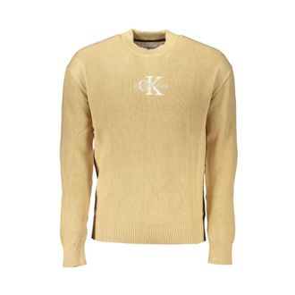 Calvin Klein Heren, Truien, Beige, Maat: 2XL Katoen