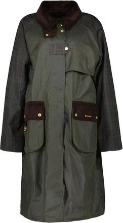 Barbour Kirklees Waxed Jacket - Dames - Parka Jassen - Groen - M - Katoen - Jassen