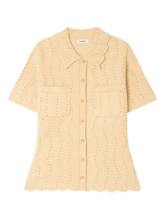 Sandro zigzag-pattern cardigan - Neutrals