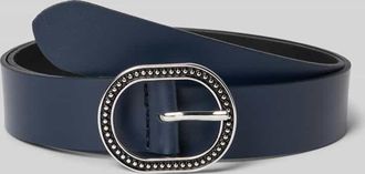 s.Oliver Red Label Gürtel aus echtem Leder mit dekorativer Schließe in Marine, Größe 80