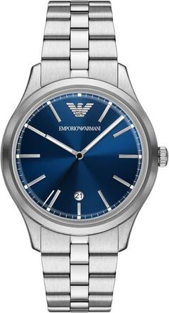 Emporio Armani Dario Three-Hand Stainless Steel Bracelet Watch, 41mm in Silver at Nordstrom