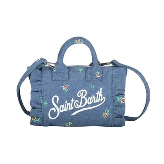 MC2 Saint Barth Handbags, female, Blue, Size: ONE SIZE Vanity Mini Volant Bag