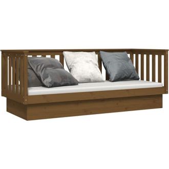 vidaXL Vidaxl - Day Bed without Mattress Honey Brown 75x190 cm Small Single Solid Wood Pine