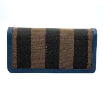 Fendi Pre-owned Wallets, female, Brown, Size: ONE SIZE Pre-owned Canvas wallets