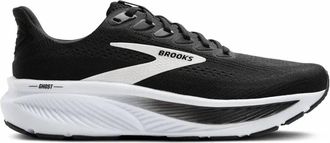 Brooks Mens Ghost 17 Wide Shoes In Black/grey/white