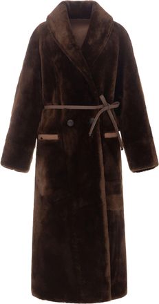 Urban Code Reversible Long Coat with Plush Faux Fur and Velvety Suede Finish