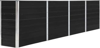 vidaXL Vidaxl - Jardinera Elevada Acero Galvanizado Gris Antracita 320x40x77 Cm
