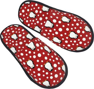 Generic Cute Christmas Penguins Men Women Sliders Soft Slippers Slip On House Slippers For Indoor Outdoor Winter L
