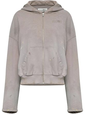 Maison Margiela numbers-print hoodie - Grey