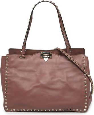 Valentino Pre-owned Valentino Medium Leather Rockstud Trapeze Satchel Ladies 5KXQ0I7MYTE2ZM7K