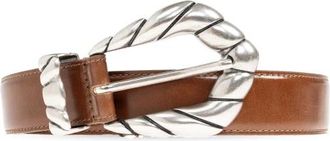 Iro Embella Leren Riem - Dames - Riemen - Bruin - 75 CM - Leer - Accessoires