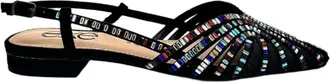 Ex&eacute; Womens Kendal Sling-Back Flat In Black Multi
