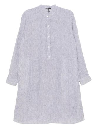 Eileen Fisher linen striped dress - women - Organic Linen - L - Grey