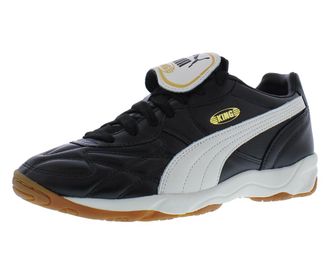 Puma Puma Mens King Indoor Shoes, Puma Black/Warm White/Dirty Black, 11.5